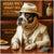 Vegas Vig's Doggy Den American Bulldog Elegant Casino Scene Metal Art Print