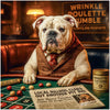 Wrinkle Roulette Rumble American Bulldog Roulette Casino Scene Metal Art Print