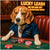 Lucky Leash Beagle Dog Playing Poker at Casino Table