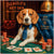 Beagle's Bet Den Dog Playing Poker at Exclusive Casino Table Scene