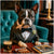 Boston Terrier artwork titled Smoky Swagger on ChromaLuxe Metal, showcasing an executive flair.