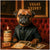 Brussels Griffon dog in a luxurious bar lounge scene with whiskey candle, canine art print