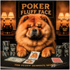 Chow Chow dog with poker chips humorous casino themed artwork Poker Fluff Face