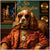 Cocker Spaniel wearing shades and smoking cigar humorous luxury dog metal print artwork