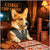 Corgi dog playing poker at casino table funny elegant metal print