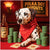 Dalmatian wearing a red bandana at a poker table with Dot Coin poker chips and a bottle of Spotted Spirits