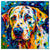 Colorful Dalmatian portrait in modern art style, perfect for home decor.