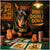 Doberman dog playing poker with "Full Pawtection" collar at luxury casino table