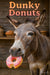 Cute donkey eating a sprinkled donut rustic bakery metal print wall art