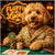 Golden Doodle in playful poker-themed outfit with poker chips and cards Fluffin' Lucky metal print