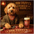 Golden Doodle playing poker at Paw Pappy’s Poker Room metal print