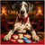 Great Dane in a red plaid bow tie seated at a poker table with custom chips labeled “Paw Bucks” and “Sniff Stacks” in a warm casino setting.