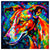 Colorful Greyhound portrait in modern art style, perfect for home decor.