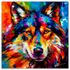 Colorful Husky portrait in modern art style, perfect for home decor.
