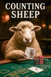 Counting Sheep sheep blackjack dealer metal print artwork