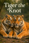 Tiger the Knot II romantic tiger couple wildlife metal print