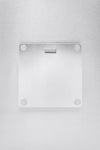 Back of metal print artwork showing a central sawtooth hanger and four round rubber bumper tabs at each corner; no framing needed, arrives ready to hang.