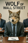 Wolf Of Wall Street humorous corporate wolf metal print