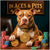 All-In Aces & Pits metal print depicting a Pitbull dog with colorful poker chips, golden tokens, and casino-style décor