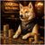 shiba inu in vest at table with stacks of Barkin Bucks, Moon Bonee, and Stake & Sniff Fund tokens under neon Dogecoin Bets & Bones sign