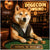 Shiba Inu in vest at green felt table branded HODL ’N’ ROLL stacking gold Dogecoin tokens under neon Dogecoin Pawsino sign