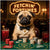 Fetchin' Fortunes metal print depicting an elegant pug dressed in tuxedo at a luxury casino poker table