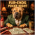 shar pei in suit at poker table with treat money bills, hot sauce bottle, treat tubes, and Pawsh Reserve tin