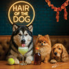 Hair of the Dog Alaskan Malamute 007 Ruff & Ready Funny Canine Art neon lights, bacon-woven flair, and egg murals