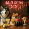 Hair of the Dog Alaskan Malamute 008 Ruff & Ready Funny Canine Art neon lights, bacon-woven flair, and egg murals