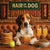 Hair of the Dog American Foxhound 004 Ruff & Ready Funny Canine Art neon lights, bacon-woven flair, and egg murals