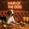 Hair of the Dog American Foxhound 009 Ruff & Ready Funny Canine Art neon lights, bacon-woven flair, and egg murals