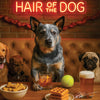 Hair of the Dog Australian Cattle Dog 004 Ruff & Ready Funny Canine Art neon lights, bacon-woven flair, and egg murals