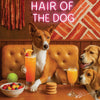 Hair of the Dog Basenji 003 Ruff & Ready Funny Canine Art neon lights, bacon-woven flair, and egg murals