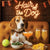 Hair of the Dog Beagle 001 Ruff & Ready Funny Canine Art neon lights, bacon-woven flair, and egg murals