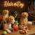 Hair of the Dog Beagle 008 Ruff & Ready Funny Canine Art neon lights, bacon-woven flair, and egg murals