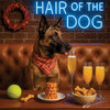 Hair of the Dog Belgian Malinois 007 Ruff & Ready Funny Canine Art neon lights, bacon-woven flair, and egg murals