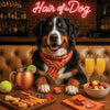 Hair of the Dog Bernese Mountain Dog 001 Ruff & Ready Funny Canine Art neon lights, bacon-woven flair, and egg murals