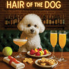Hair of the Dog Bichon Frise 008 Ruff & Ready Funny Canine Art neon lights, bacon-woven flair, and egg murals