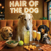 Hair of the Dog Borzoi 004 Ruff & Ready Funny Canine Art neon lights, bacon-woven flair, and egg murals