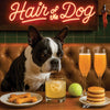 Hair of the Dog Boston Terrier 008 Ruff & Ready Funny Canine Art neon lights, bacon-woven flair, and egg murals