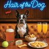 Hair of the Dog Boston Terrier 013 Ruff & Ready Funny Canine Art neon lights, bacon-woven flair, and egg murals