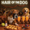 Hair of the Dog Boxer 001 Ruff & Ready Funny Canine Art neon lights, bacon-woven flair, and egg murals