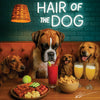 Hair of the Dog Boxer 010 Ruff & Ready Funny Canine Art neon lights, bacon-woven flair, and egg murals