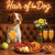 Hair of the Dog Brittany Spaniel 005 Ruff & Ready Funny Canine Art neon lights, bacon-woven flair, and egg murals