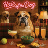 Hair of the Dog Bulldog 004 Ruff & Ready Funny Canine Art neon lights, bacon-woven flair, and egg murals