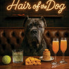 Hair of the Dog Cane Corso 013 Ruff & Ready Funny Canine Art neon lights, bacon-woven flair, and egg murals