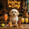 Hair of the Dog Cavachon 002 Ruff & Ready Funny Canine Art neon lights, bacon-woven flair, and egg murals