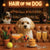 Hair of the Dog Cavachon 012 Ruff & Ready Funny Canine Art neon lights, bacon-woven flair, and egg murals