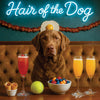 Hair of the Dog Chesapeake Bay Retriever 001 Ruff & Ready Funny Canine Art neon lights, bacon-woven flair, and egg murals