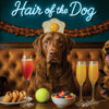 Hair of the Dog Chesapeake Bay Retriever 006 Ruff & Ready Funny Canine Art neon lights, bacon-woven flair, and egg murals